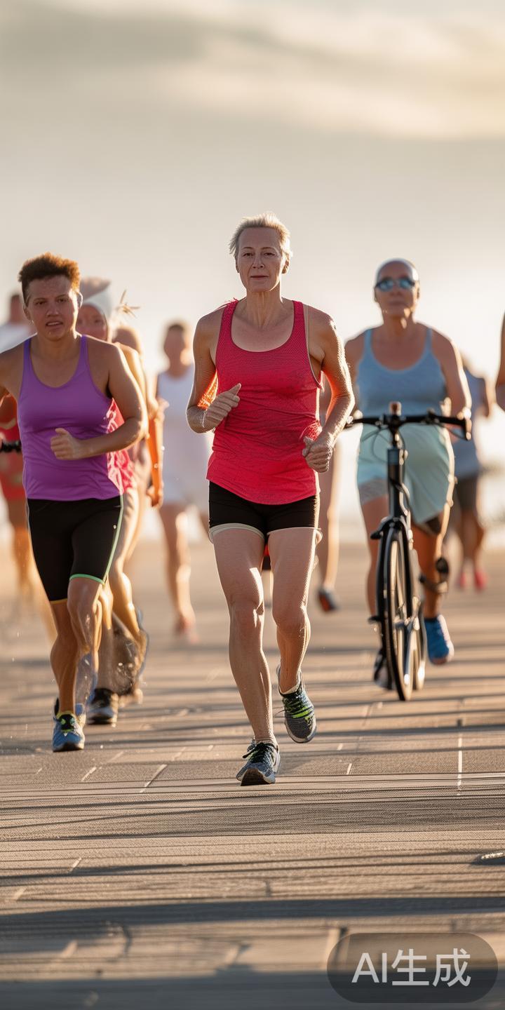 1.&nbsp;有氧运动增强心肺功能
有氧运动如跑步、游泳